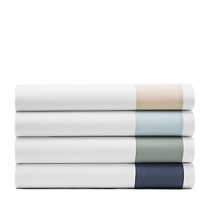 Sferra Casida Flat Sheet, King In White/powder