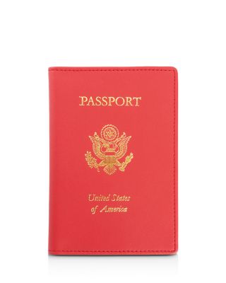 Leather RFID-Blocking Gold-Accented U.S. Passport Case