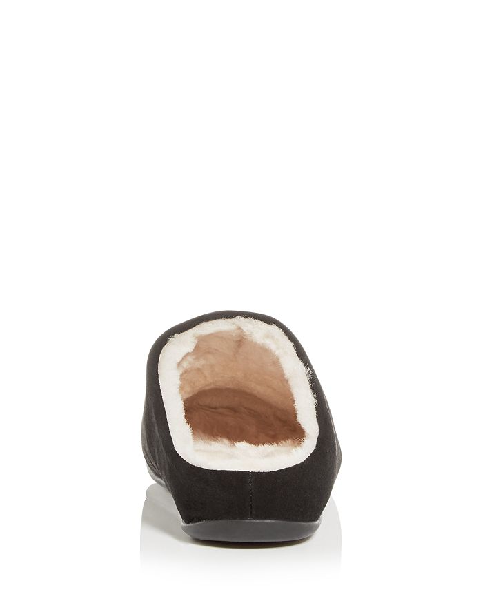 Fitflop Chrissie Shearling Womens Black Slippers - Atterley In Black