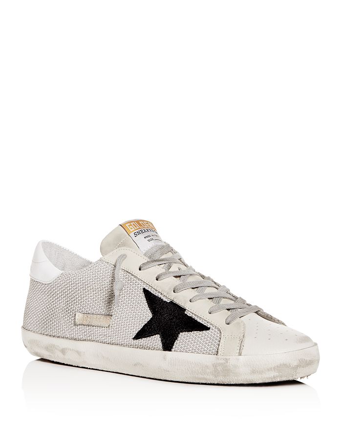 GOLDEN GOOSE DELUXE BRAND MEN'S SUPER-STAR LOW TOP SNEAKERS,GCOMS590.P9