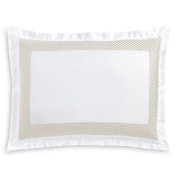 Hudson Park Collection Embroidered Geo King Sham - 100% Exclusive In Sand