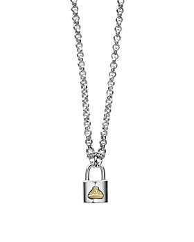 LAGOS - Sterling Silver & 18K Yellow Gold Beloved Lock Pendant Necklace, 18"