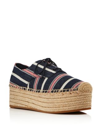 Tory Burch Women's Florence Striped Espadrille Platform Sneakers