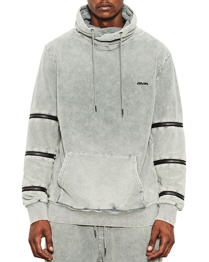 NANA JUDY NANA JUDY ZIPPER-TRIMMED FUNNEL NECK SWEATSHIRT NM8828