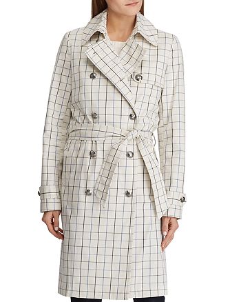 Ralph Lauren Tattersall Check Trench Coat | Bloomingdale's
