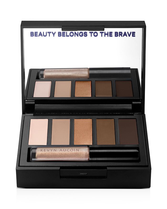 Kevyn Aucoin The Emphasize Eye Design Palette In Unblinking- Gold/ Browns
