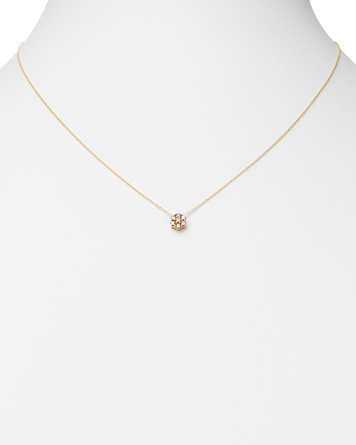 Shop Bloomingdale's Diamond Cluster Pendant Necklace In 14k Yellow Gold, 0.15 Ct. T.w. - 100% Exclusive In White/gold