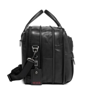 Alpha 3 Leather Expandable Organizer Laptop Brief