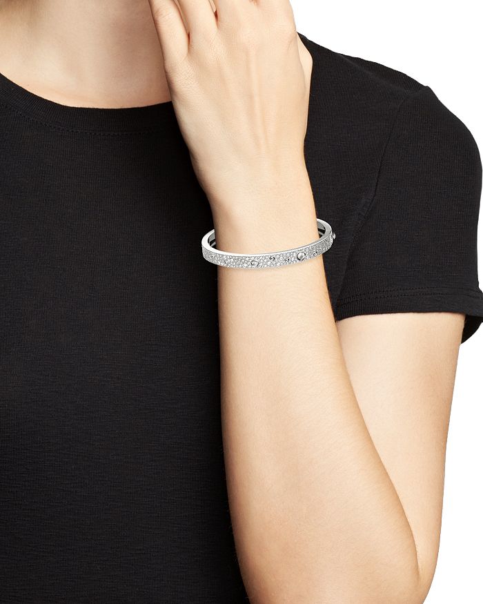 Roberto Coin Women's Pois Moi Luna 18k White Gold & Diamond Bangle Bracelet In White