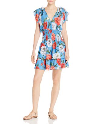 Parker Bondi Smocked Floral Print Dress | Bloomingdale's