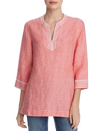 Tommy Bahama Palmbray Embroidered Linen Tunic Bloomingdale S