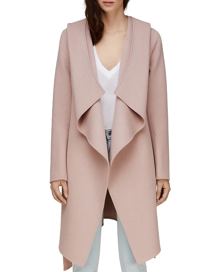 Soia & Kyo Exaggerated Shawl Collar Coat In Rose