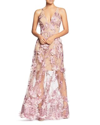 dress the population sidney embellished lace gown