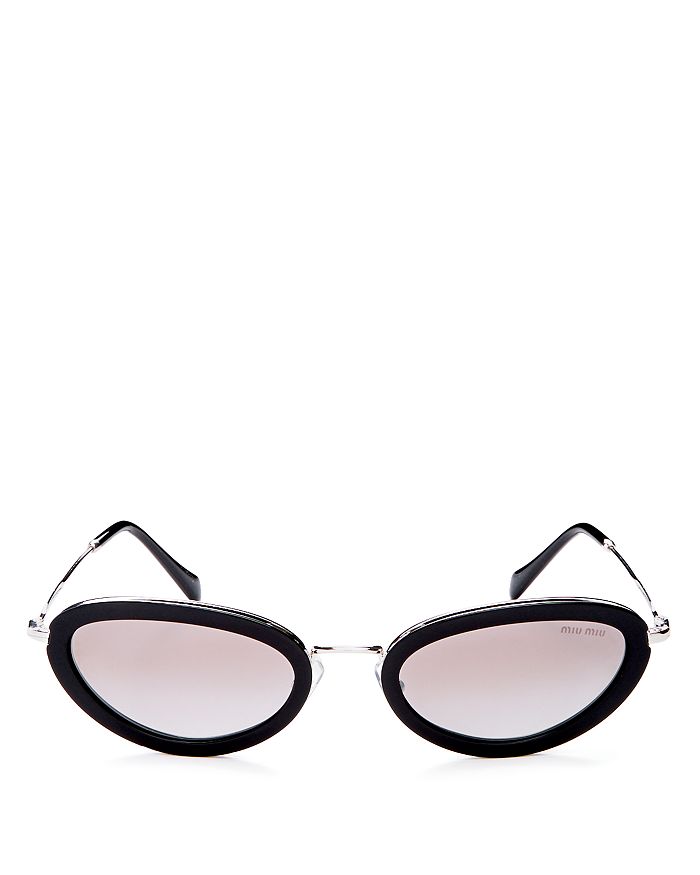 Miu Miu Women s Mirrored Oval Sunglasses 54mm Bloomingdale s