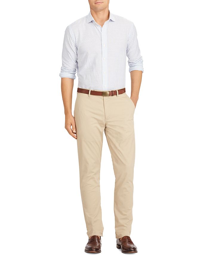 Shop Polo Ralph Lauren Stretch Straight Fit Chinos In Classic Khaki