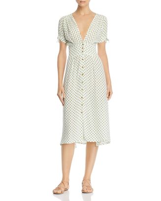 Faithfull the Brand Billie Dot Midi Dress Bloomingdale s