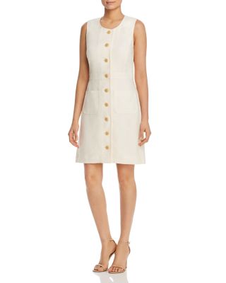 tory burch white linen dress