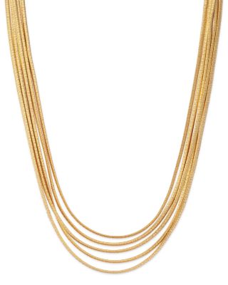 18K Yellow Gold Cairo Multi-Strand Collar Necklace, 17"