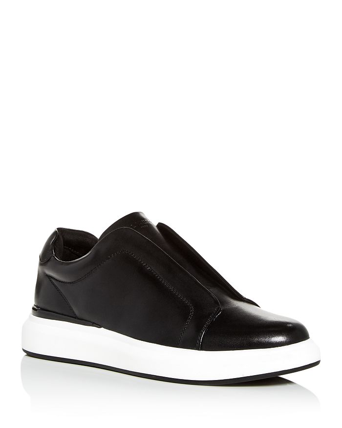 KARL LAGERFELD MEN'S LEATHER SLIP-ON trainers,LF9S8405