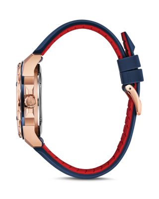 Marine Star Blue Silicone Strap Automatic Watch, 45mm