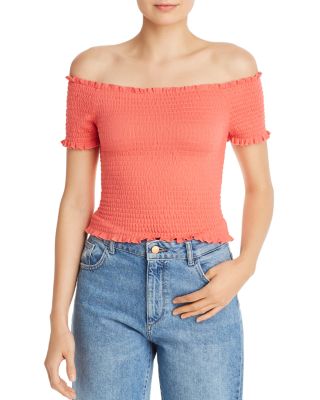 aqua off the shoulder top