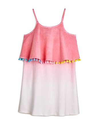 Mini Series Girls Dip Dyed Pom Pom Dress Little Kid 100