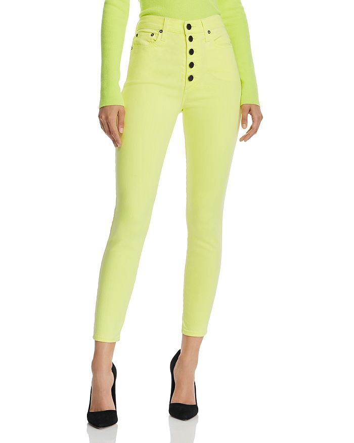 Neon yellow cheap jeans