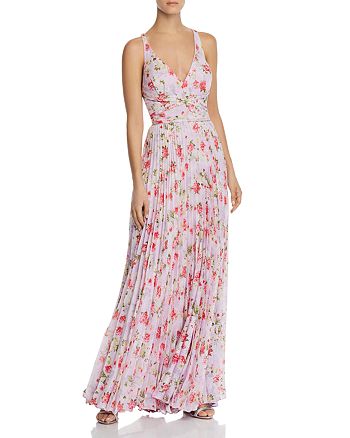 Laundry by Shelli Segal Pleated Floral Gown | Bloomingdale's