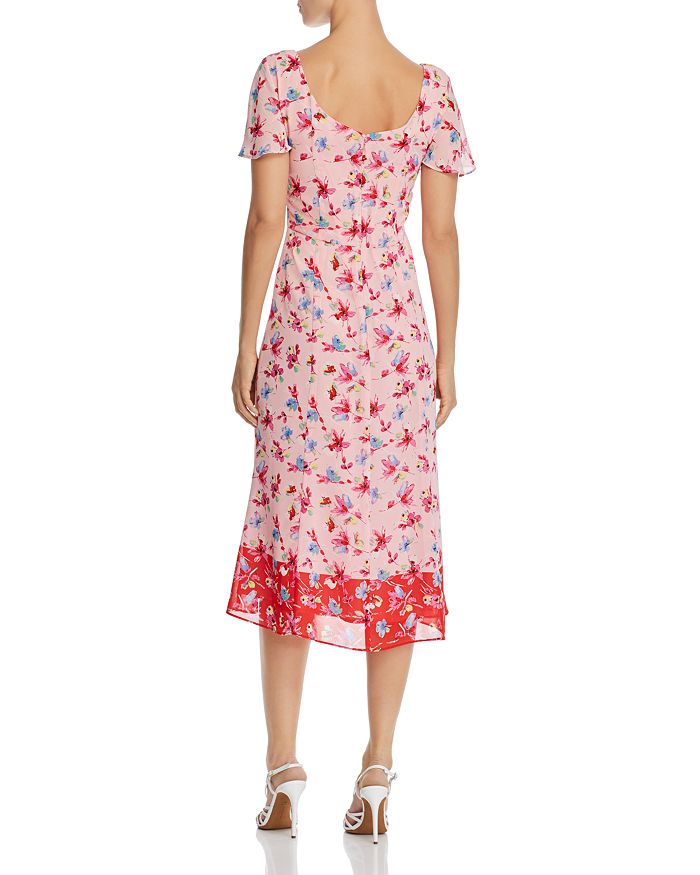 Nanette Lepore Two-Tone Floral-Print Dress In Multi | ModeSens