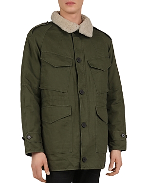 THE KOOPLES OVERSIZED PARKA WITH SHEARLING COLLAR,HPAR18005K