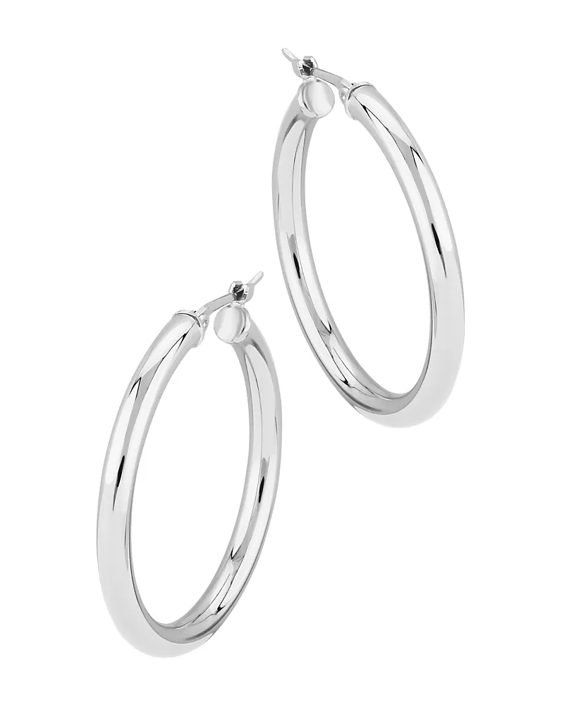 Bloomingdale's Fine Collection Small Hoop Earrings in 14K White Gold