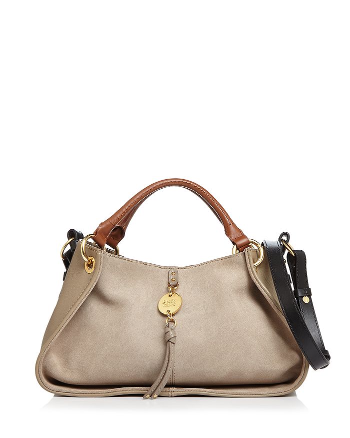 SEE BY CHLOÉ SEE BY CHLOE LUCE LEATHER & SUEDE SATCHEL,S19ASA24566