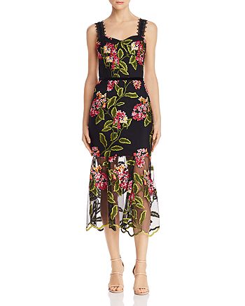 BRONX AND BANCO Cordelia Floral-Embroidered Dress | Bloomingdale's