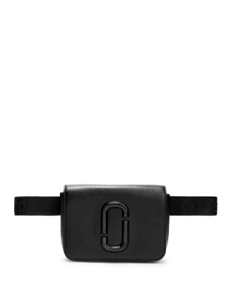 Marc Jacobs Black Leather Hip Shot Belt Bag at FORZIERI