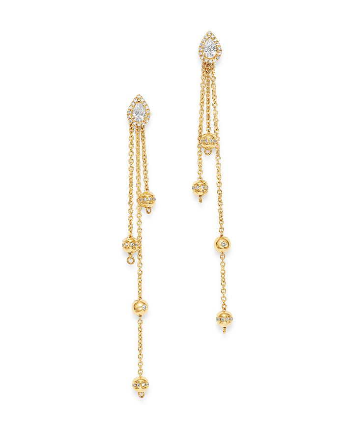 Madhuri Parson 14k Yellow Gold Diamond Essentials Mango Diamond Stud & Drop Earrings In White/gold