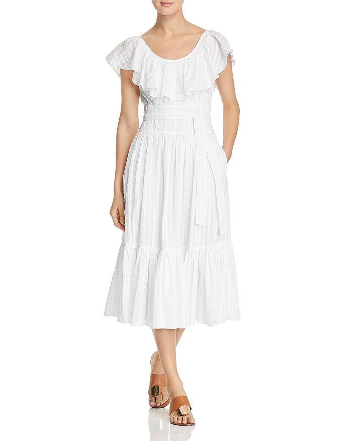 Tory burch striped seersucker dress clearance