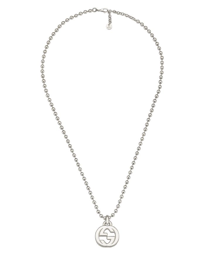 Sterling Silver Interlocking G Pendant Necklace, 21.65