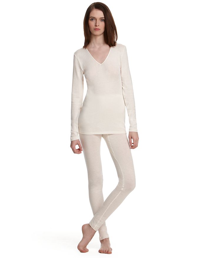 Hanro Woolen Silk Basic Long Sleeve Shirt and Longleg | Bloomingdale's