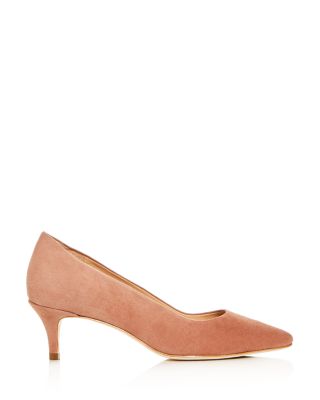 pink kitten heel pumps