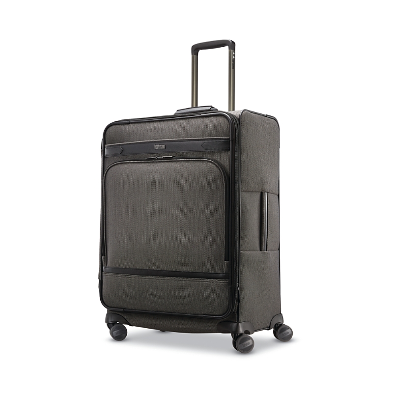 Hartmann Herringbone Deluxe Medium Journey Expandable Spinner In Black Herringbone