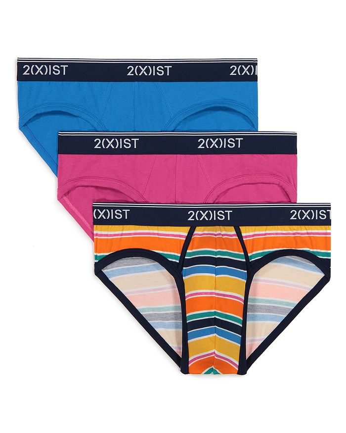 2(x)ist 3 Pack Essential Men’s Boxer Briefs 100% Cotton Seamless Underwear,  Black, Size Small