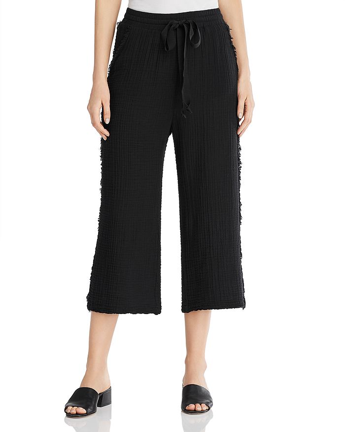 Red Haute Cropped WideLeg Gauze Pants Bloomingdale's