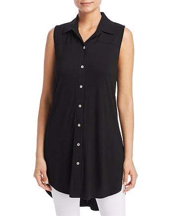 Kim & Cami Button-Front Tunic Top | Bloomingdale's