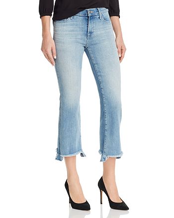 J Brand Selena Mid Rise Crop Bootcut Jeans in Orion | Bloomingdale's