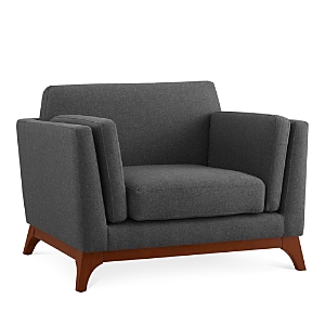 Modway Chance Upholstered Fabric Armchair In Gray