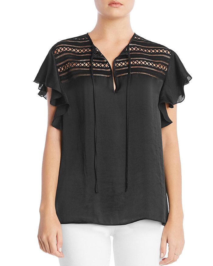 Bailey 44 Trance Lace Inset Top Bloomingdale s