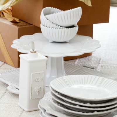 Incanto Stone Aqua Stripe Salad Plate