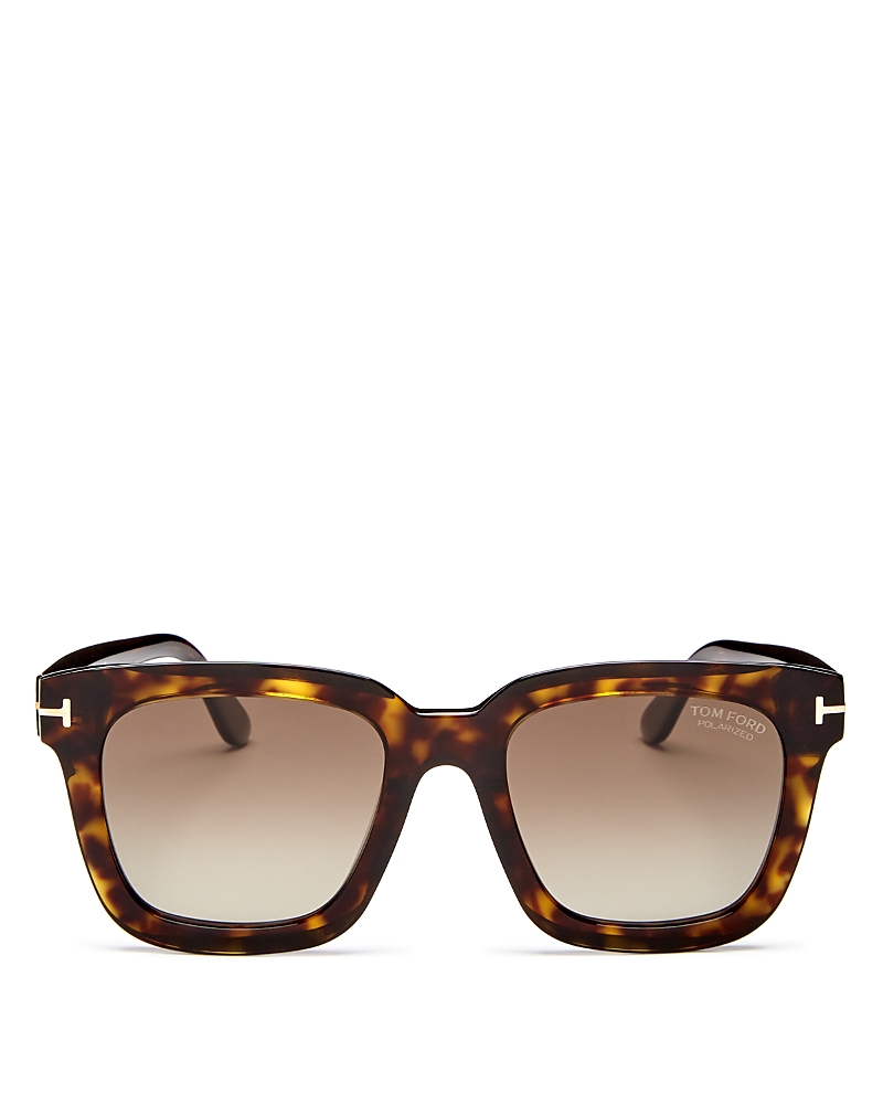 Tom Ford Sari Polarized Square Sunglasses, 52mm