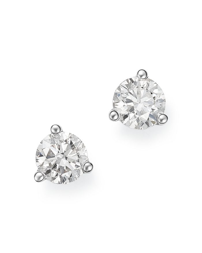Bloomingdale's Diamond Stud Earrings In 14k White Gold 3-prong Martini Setting, 0.40 Ct. T.w. - 100% Exclusive