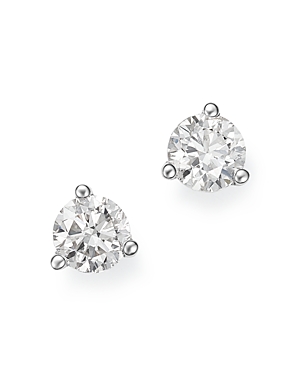 Bloomingdale's Diamond Stud Earrings in 14K White Gold 3-Prong Martini Setting, 0.40 ct. t.w. - 100%
